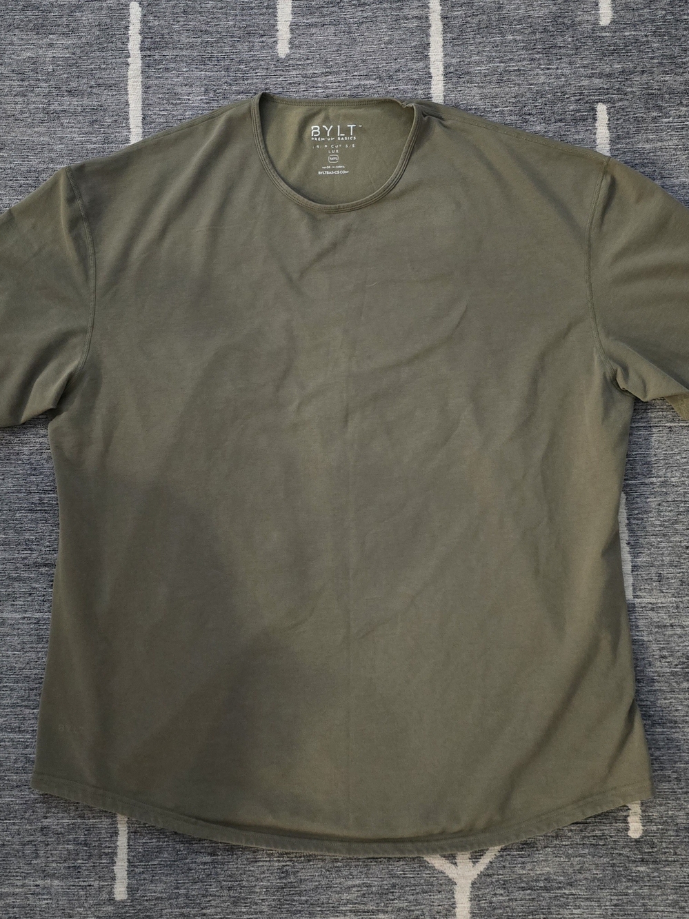 Men’s BYLT Olive Crew Neck T-Shirt